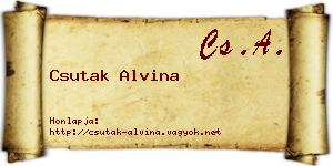 Csutak Alvina névjegykártya